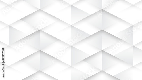 White geometric background with 3d cube pattern