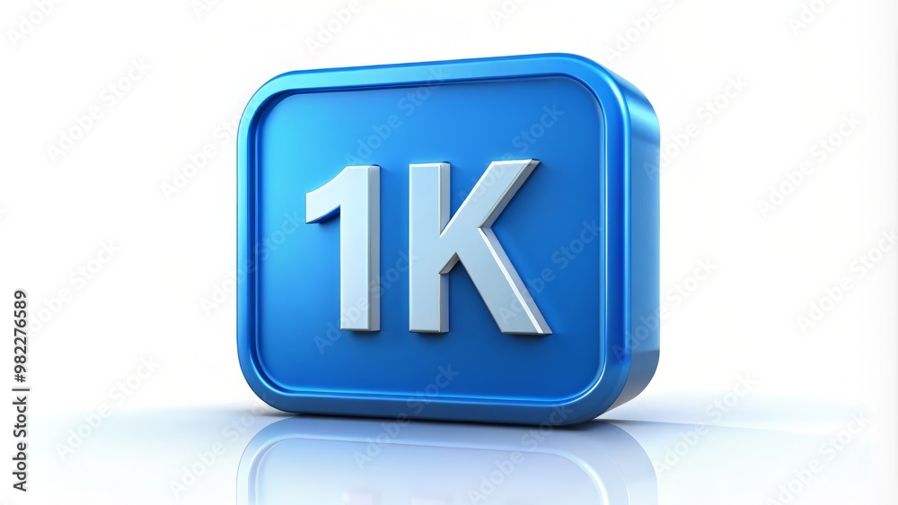 A stylized, three-dimensional blue icon featuring the number A stylized, three-dimensional blue icon featuring the number