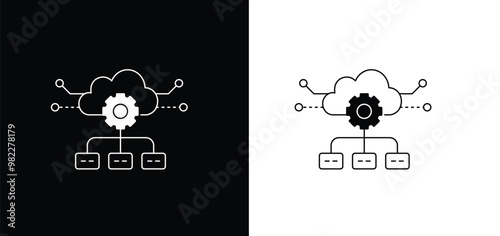 Cloud Integration Icon. Data Synchronization Graphic. Seamless Connectivity Symbol. Cloud-Based Workflow Efficiency.