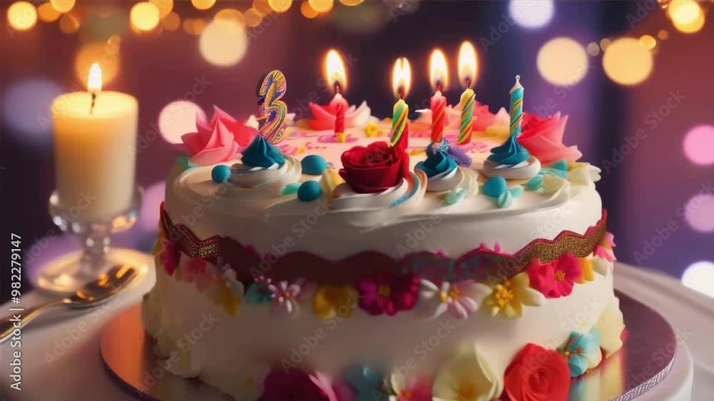 birthday cake with candles birthday cake with candles