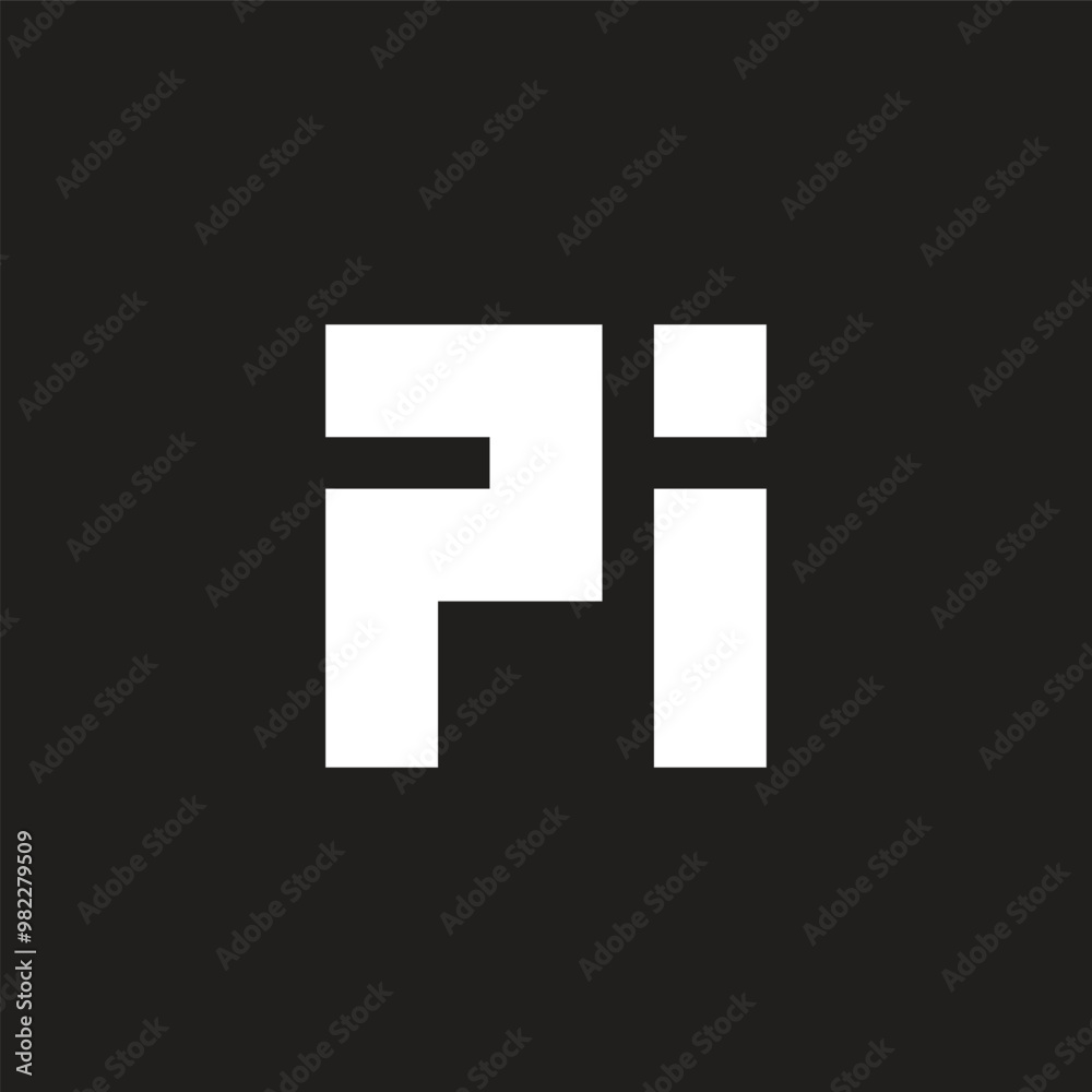 letter pi simple geometric line logo vector letter pi simple geometric line logo vector