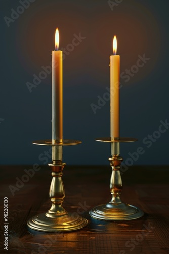 Elegant Candles in Ornate Holders Illuminating Stylish Interiors 