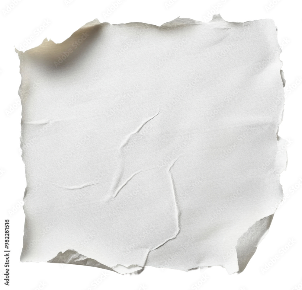 Obraz premium PNG Crumpled white paper on a neutral background