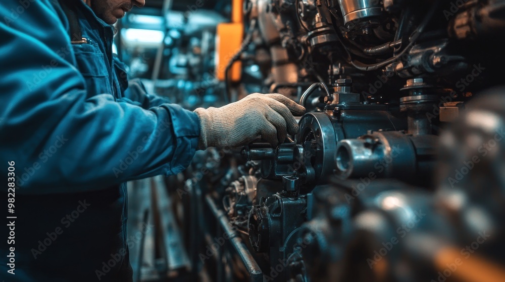 Mechanic Repairing Engine Mechanic Repairing Engine