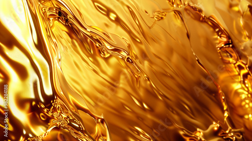 Abstract gold liquid metal background.