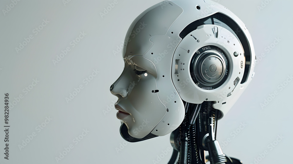 The robot, the android, is ready to perform work functions. AI Generated The robot, the android, is ready to perform work functions. AI Generated