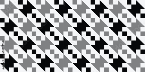 Geometric abstract seamless pattern. Repeated geometry shape lattice for design prints. Modern style repeat element. Vector illustration. 