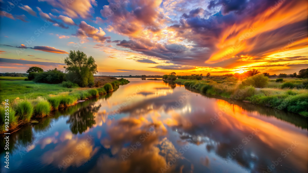 Time lapse of a stunning sunset over the river, sunset, time lapse, river, water, evening, nature, beauty, colorful, clouds Time lapse of a stunning sunset over the river, sunset, time lapse, river, water, evening, nature, beauty, colorful, clouds