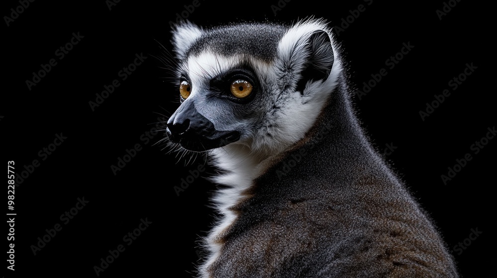 Fototapeta premium Portrait of a Ring-Tailed Lemur