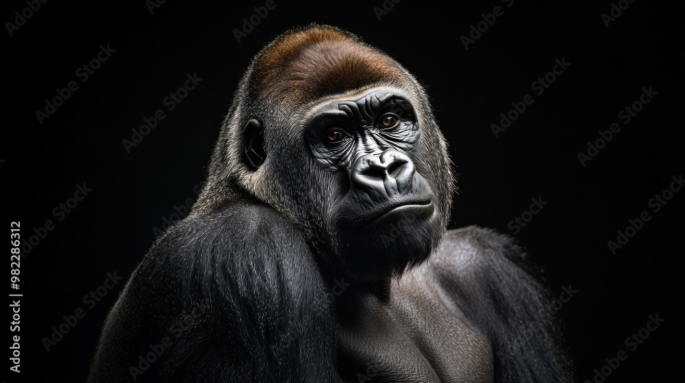 Close-up Portrait of a Powerful Gorilla Close-up Portrait of a Powerful Gorilla