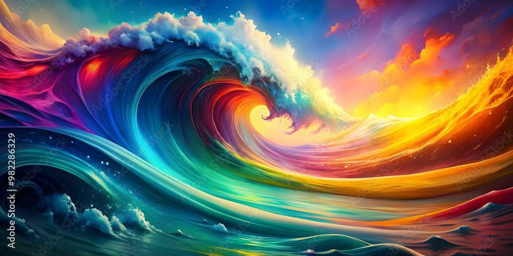 Colorful abstract background with tidal waves , vibrant, abstract, colorful, ocean, sea, waves, flowing, water, movement, dynamic Colorful abstract background with tidal waves , vibrant, abstract, colorful, ocean, sea, waves, flowing, water, movement, dynamic