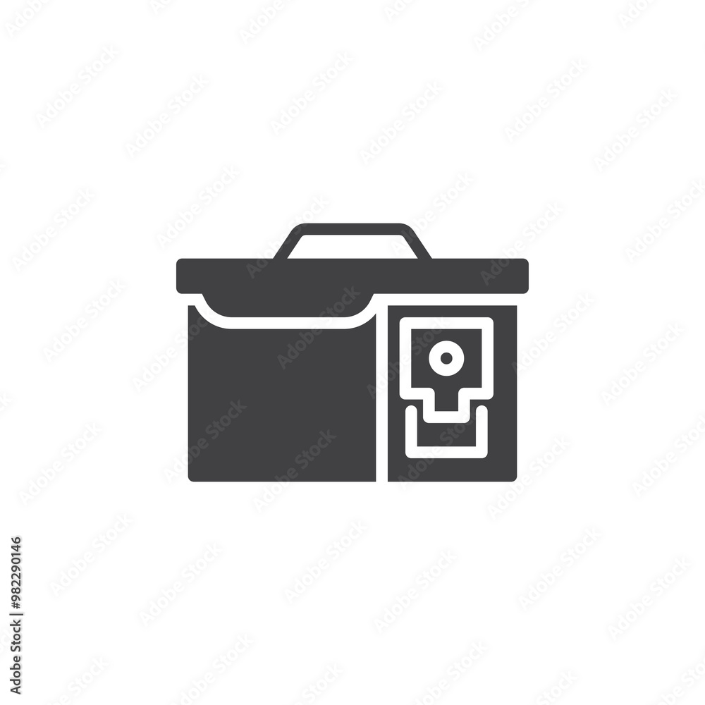 Military crate vector icon Military crate vector icon