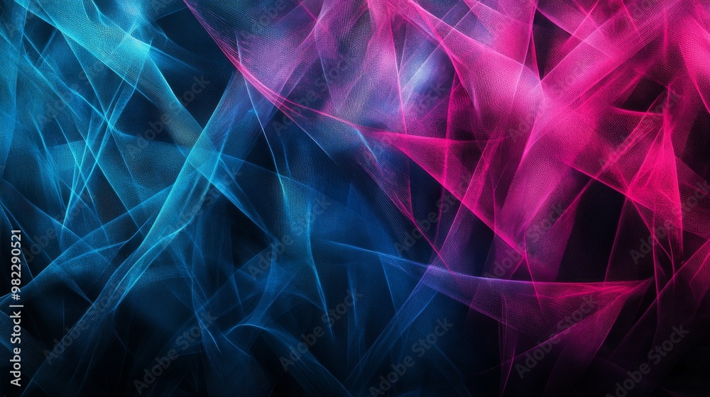 Abstract Swirling Neon Light Patterns in Blue and Pink Abstract Swirling Neon Light Patterns in Blue and Pink