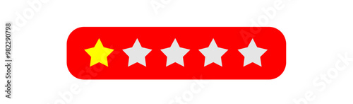 1 Star Feedback for Very Bad Service | 1 Star Rating for Very Bad Quality | Customer Rating Concept | 1 Star Product Review SVG Vector