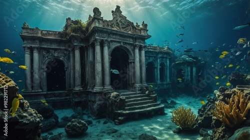 The sunken city of Atlantis offers an intriguing glimpse into a lost world beneath the ocean