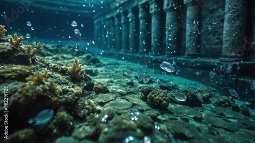 The sunken city of Atlantis offers an intriguing view into a civilization once great and now hidden underwater photo