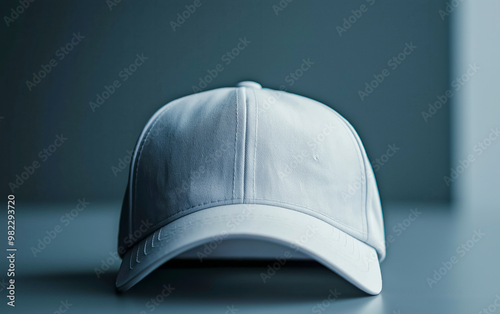 White baseball cap over clean background. Product for mockup. Template concept. White baseball cap over clean background. Product for mockup. Template concept.