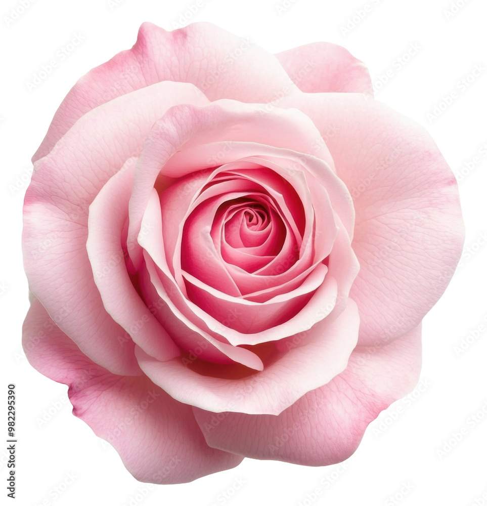 PNG Pink rose in bloom on white PNG Pink rose in bloom on white