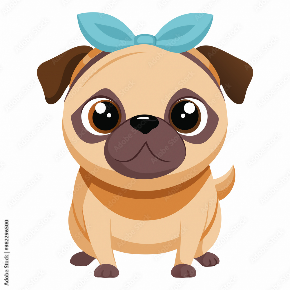 Pug Bunny with Easter Eggs – Hand-Drawn Funny Pug Illustration for T-Shirts, Posters, and VFX Video Post-Production Pug Bunny with Easter Eggs – Hand-Drawn Funny Pug Illustration for T-Shirts, Posters, and VFX Video Post-Production