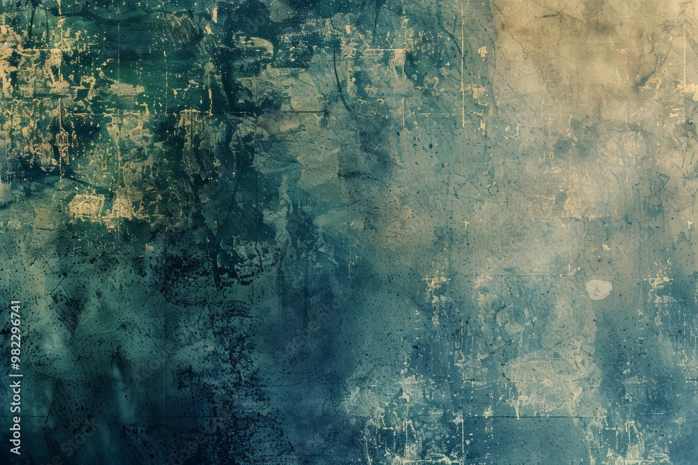 Fototapeta premium Photo of Toned grungy old plaster surface. Background texture for backdrops or mapping