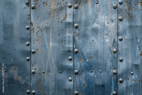 Photo of Oxidized aluminum metal wall. Background texture for backdrops or mapping photo