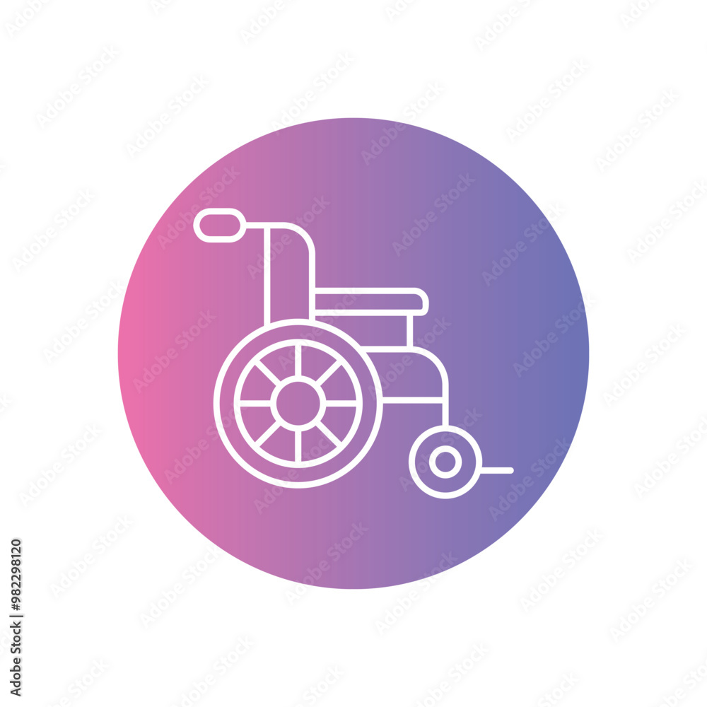 Wheelchair vector icon stock illustration Wheelchair vector icon stock illustration