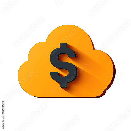 Cloud Icon Representing Cloud-Based Financial Planning Solutions photo