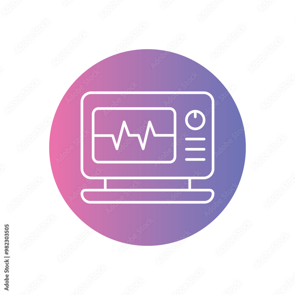 ECG/EKG Line vector icon stock illustration ECG/EKG Line vector icon stock illustration