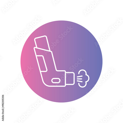 Inhaler vector icon stock illustration