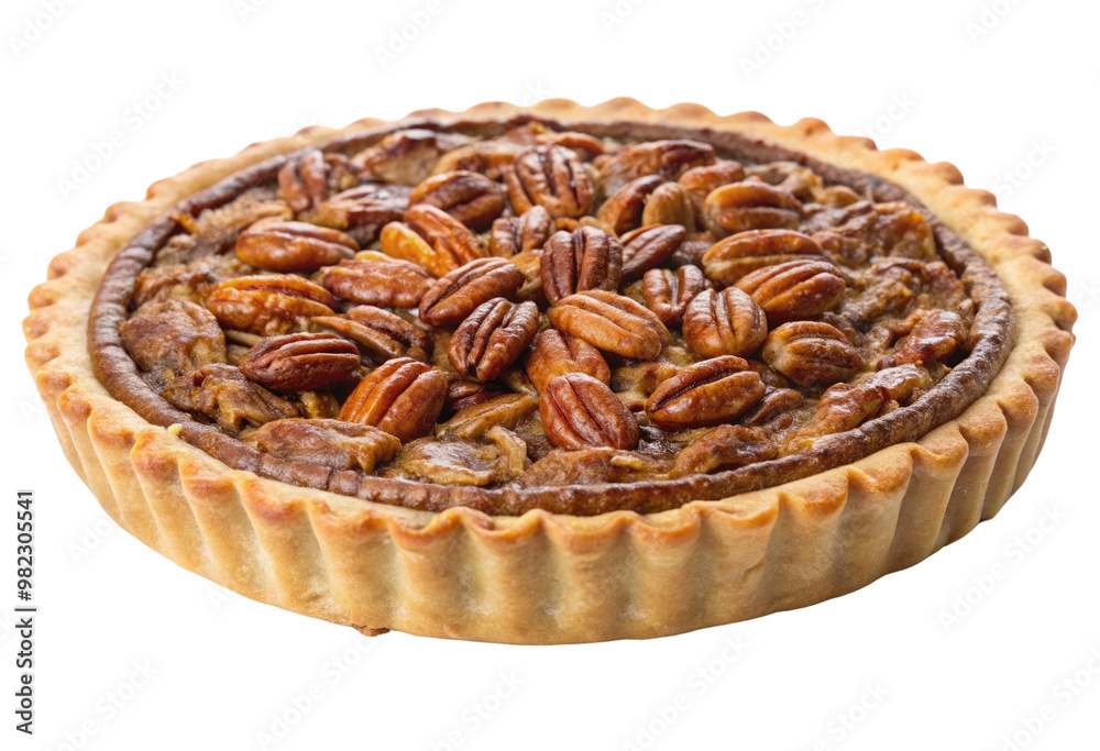 Pecan pie in tart crust isolated with transparent background. Pecan pie in tart crust isolated with transparent background.