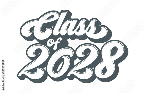 Class of 2028 typography design vector 