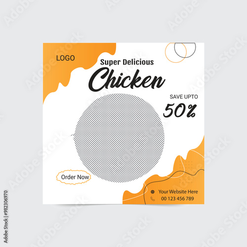 food social media post template design for promotion. business vector vector illustration