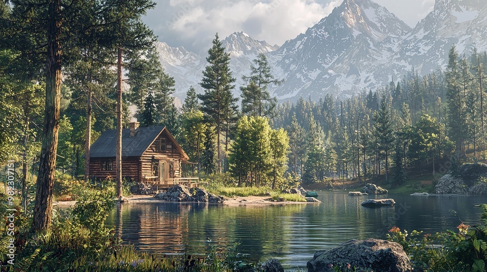 Fototapeta premium House in the mountains