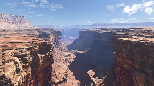 Sunset over the Fish River Canyon in Namibia, the second largest canyon in the world and the largest in Africa. photo