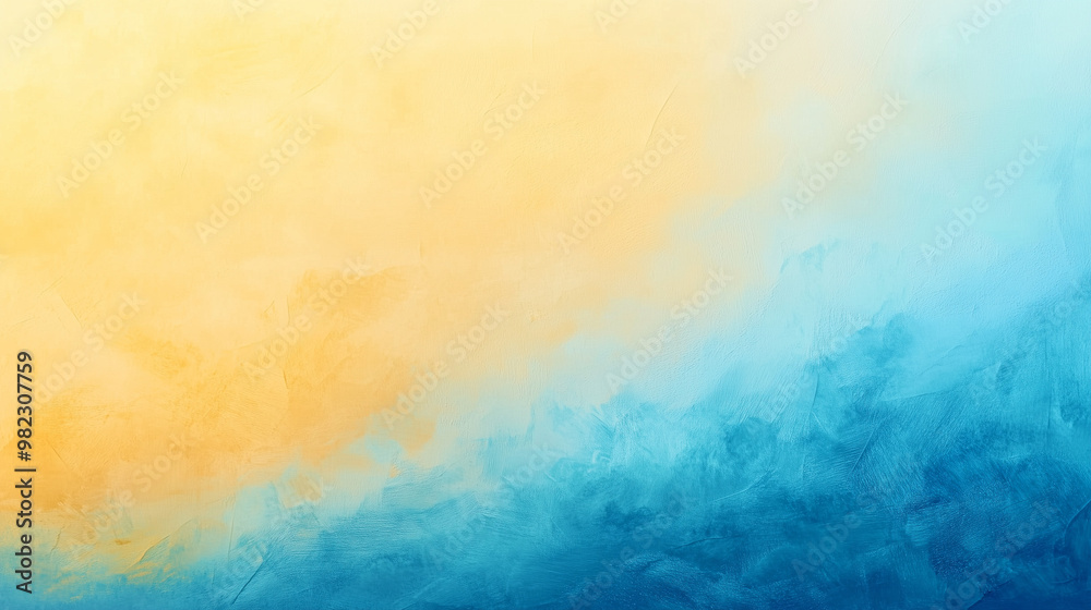 Soft Yellow To Blue Gradient Abstract Painting Soft Yellow To Blue Gradient Abstract Painting