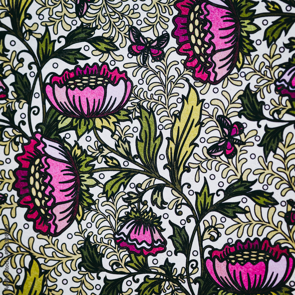 Arrière plan coloré avec motif graphique mandala coloriage