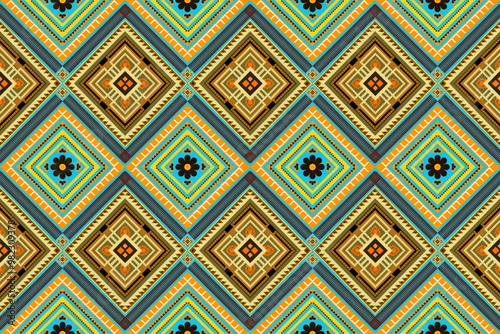 Wallpaper Mural Ethnic pattern seamless geometric,Aztec embroidery border seamless patterns.ethnic pattern seamless,  pattern art wallpaper Background, Design for fabric, curtain, carpet ,geometry seamless pattern Torontodigital.ca