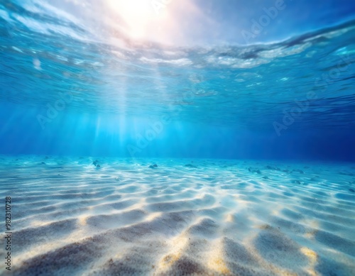 Undersea world. Landscape underwater in the sea or ocean. Marine nature background.