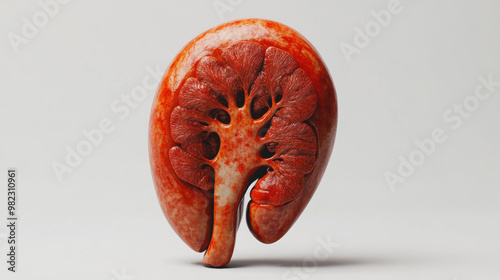 3D Kidney healthcare isolated white background photo