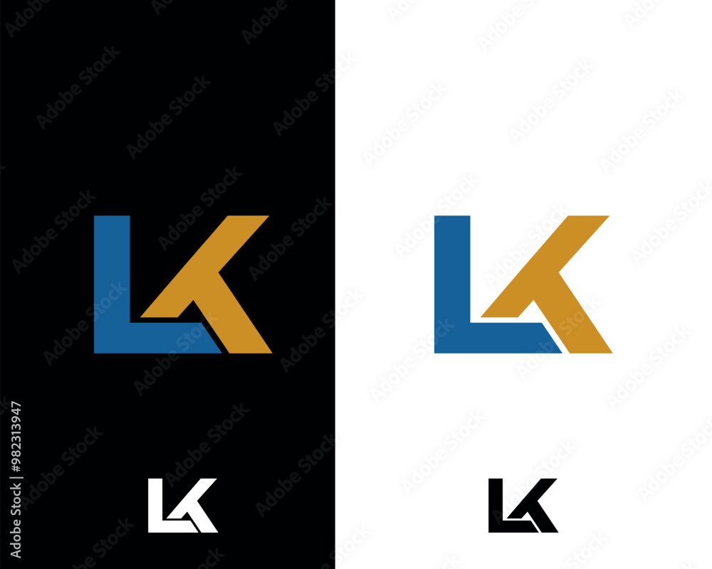 Letter LK L K Initial Logo Template Letter LK L K Initial Logo Template