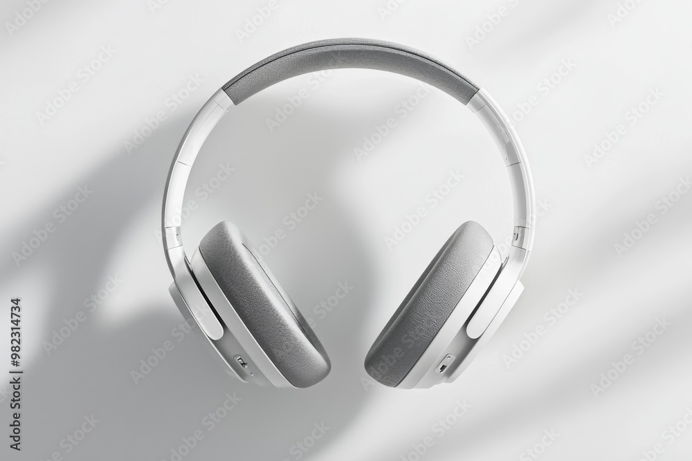 Modern Wireless Headphone Mockup Isolated created with Generative AI Modern Wireless Headphone Mockup Isolated created with Generative AI