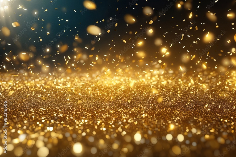 An explosion of liquid gold glitter. A great background for New Year's holidays, Merry Christmas and New Year greetings. An explosion of liquid gold glitter. A great background for New Year's holidays, Merry Christmas and New Year greetings.