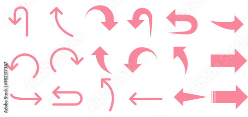 矢印のイラストセット	
