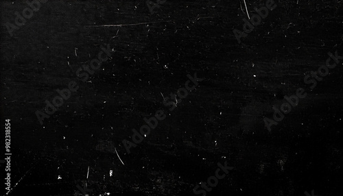 Old Rough Dirty Black Scratch Dust Grunge Black Distressed Noise Grain Overlay Texture Background.
