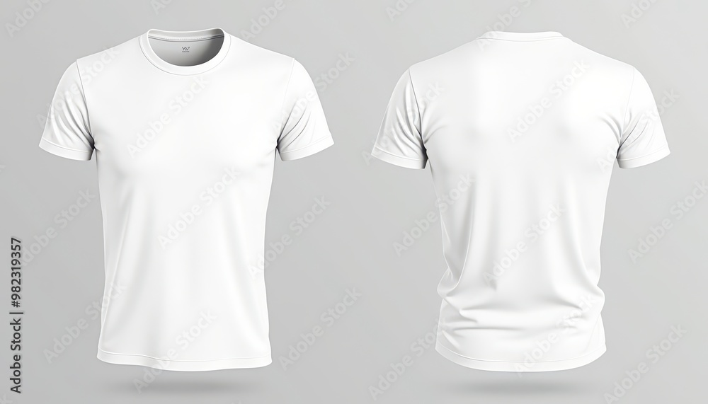Mockup Plain White T-Shirt Front and Back Mockup Plain White T-Shirt Front and Back