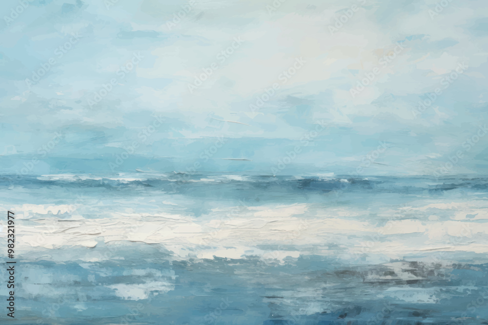 Fototapeta premium Serene abstract ocean painting