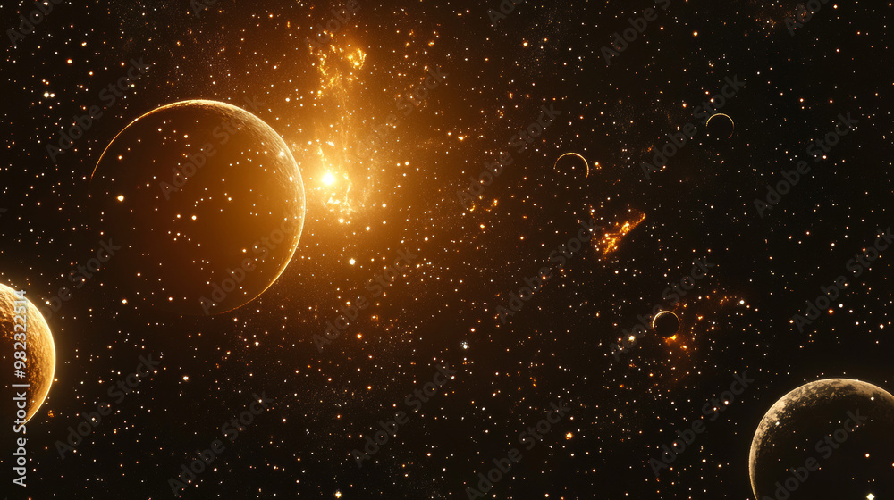 2d illustration. Deep vast space. Bright stars, planets, moons. Various science fiction creative backdrops. Space art. Alien solar systems. Distant space. Realistic background cosmos. 2d illustration. Deep vast space. Bright stars, planets, moons. Various science fiction creative backdrops. Space art. Alien solar systems. Distant space. Realistic background cosmos.