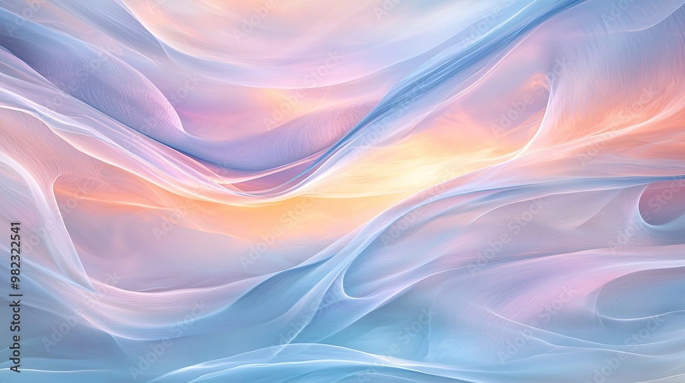 Obraz premium Abstract background with flowing lines and colors in pink, blue and orange.