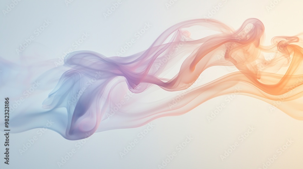 Abstract blue waves of flowing fabric with a white background. Abstract blue waves of flowing fabric with a white background.