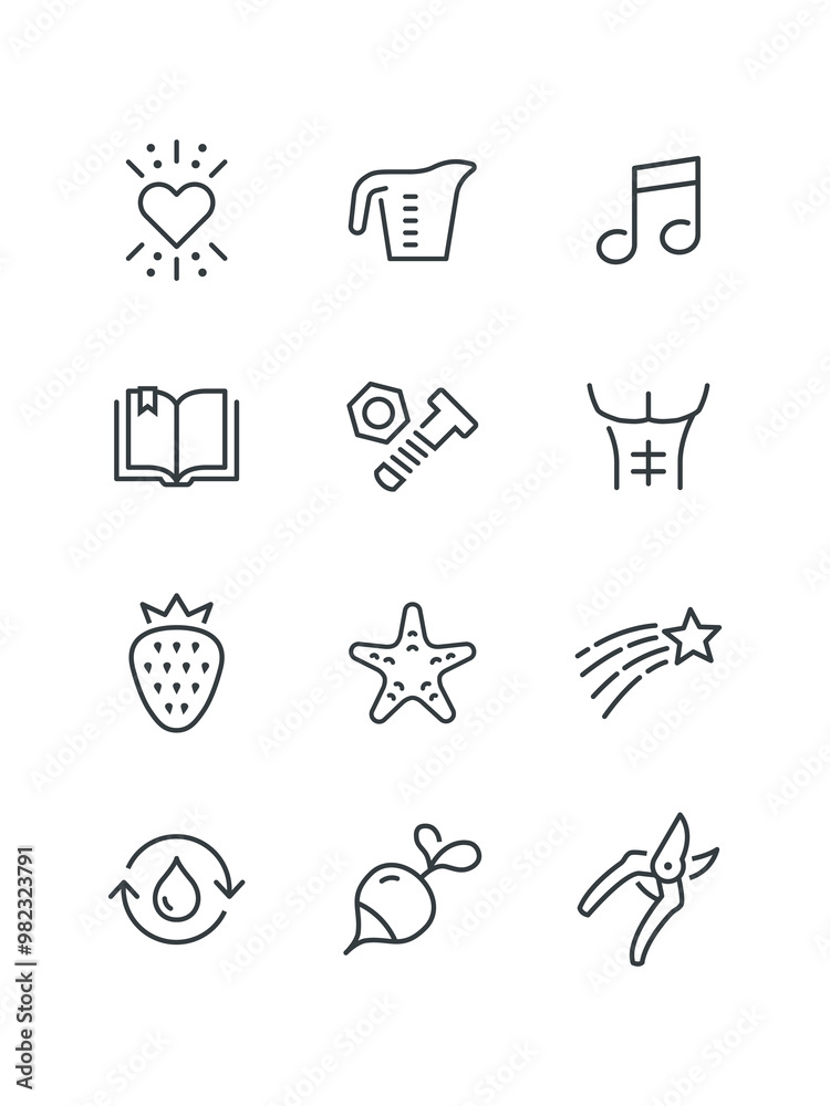 Star shooting falling, Starfish sea star fish, set of icons for web design, vector illustration Star shooting falling, Starfish sea star fish, set of icons for web design, vector illustration